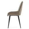 Side view of a modern upholstered dining chair. Náhľad obrázku produktu