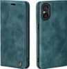 A teal flip-style phone case for a Sony Xperia 5 V is shown from two angles. Produktbild-Vorschau