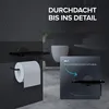 Papierrolhalter mit Glasplatte, schwarz, zu bohren | Produktbild-Vorschau 6