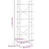 VidaXL 821319, Szary, Dąb, Metal, Drewno, 800 mm, 300 mm, Podgląd zdjęcia produktu 7