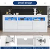 Hochglanz-TV-Schrank mit LED-Beleuchtung, 3 offenen Produktbild-Vorschau 4