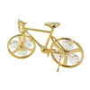 Tischdekoration Rennnrad mit 6 Glas-Steinen gold 105x55mm Produktbild-Vorschau 1