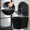 HOROW Mattschwarz Hänge WC Wand Toiletten mit Produktbild-Vorschau 7