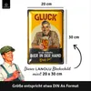 Blechschilder Retro GLÜCK IST EIN BIER - Biertrinker Produktbild-Vorschau 4