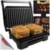 Kontaktgrill 1000W Panini Grill Toaster Klappbar 180° Produktbild-Vorschau 1