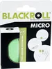 The image shows the packaging of a Blackroll Micro foam roller, with a small window revealing the green product inside. Diagrams illustrating how to use the product are also visible. Anteprima dell’immagine prodotto