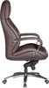 AMSTYLE Designer Bürostuhl Bezug Echtleder Braun Produktbild-Vorschau 3