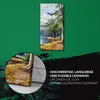 Wanduhr Bürouhr Leinwand Bild 30x60 Gemälde Fluss Wald Produktbild-Vorschau 5