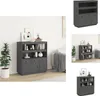 vidaXL Highboard Grau 100x40x108,5 cm Massivholz Kiefer -  Produktbild-Vorschau 1