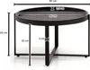 FineBuy Couchtisch Mango Massivholz rund Ø 60 cm Schwarz · Produktbild-Vorschau 3
