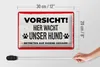 Blechschild Spruch 30x20cm Vorsicht Hier wacht unser Hund Produktbild-Vorschau 5