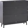 BELIANI Halbhoher Schuhschrank Schwarz Faserplatte mit 4 Produktbild-Vorschau 6