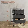 Carrello HOMCOM, carrello da portata a 3 ripiani, maniglie, Anteprima dell’immagine prodotto 4