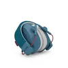A pair of blue and white headphones with red accents, folded and resting on a white background. Náhled obrázku produktu
