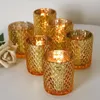 Unyqoos® Gouden theelichthouders van kwartsglas, set van 12 Productafbeelding-voorbeeld 3