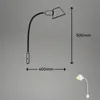 Bettleuchte Bettlampe schwenkbar Leselampe 1xE27 10W weiß Produktbild-Vorschau 10
