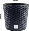 Kvetináč Rato Pletený tmavosivý 30 cm Náhľad obrázku produktu 6