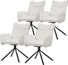 ML-Design Esszimmerstühle drehbar 4er Set Beige Stoffbezug Produktbild-Vorschau 1
