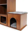 Fudajo Kratzbaum aus Holz 80,5 cm mit Katzenhaus, Design Produktbild-Vorschau 6