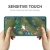 Hands holding a smartphone displaying a game, with marketing text above. Produktbild-Vorschau