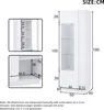Diagrams and measurements of a white cabinet. Produktbild-Vorschau