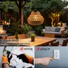 ZELURXX LED Pendelleuchte aus Rattan, Akku, 5 W, RGB, Produktbild-Vorschau 3