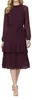 Damen elegantes Midi Chiffonkleid mit langen Ärmeln, Produktbild-Vorschau 1
