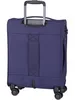 The back of a blue trolley suitcase with a telescopic handle and wheels. Anteprima dell’immagine prodotto