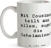 Mr. & Mrs. Panda Kaffeebecher Spruch Cousine Geheimnisse - Produktbild-Vorschau 3