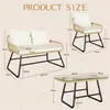 Yaheetech 4-tlg. Gartenmöbel-Set aus Polyrattan, 2-Sitzer & Produktbild-Vorschau 3