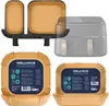 A collage of images showing air fryer liners and a partially visible air fryer. Podgląd zdjęcia produktu
