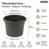 Doniczka Fiona antracyt Ø 30 cm - mrozoodporna i odporna na Podgląd zdjęcia produktu 3
