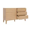 Miliboo - Kommode mit 6 Schubladen aus hellem Holz B120 cm Produktbild-Vorschau 3