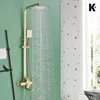 LANA | Premium Regendusche Set Gold glänzend Edelstahl | Produktbild-Vorschau 3