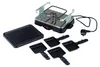 A raclette grill set with accessories laid out on a white background. Produktbild-Vorschau