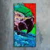 Wandbild Leinwand Bilder mit Uhr 30x60 Abstrakte Malerei Produktbild-Vorschau 2