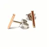 Ohrstecker Rotgold Weißgold 585/- Stabohrstecker poliert Produktbild-Vorschau 3