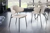 Design Stuhl VOGUE greige Bouclé schwarze Metallbeine Produktbild-Vorschau 2