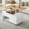 Stolik kawowy Sweiko 100x50x52 cm na 4 kółkach, Podgląd zdjęcia produktu 1