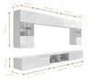 AX LIVING Meuble-paroi Salon Kossana 24 - 300cm blanc/chene Voir les images du produit 4