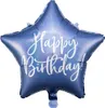 Happy Birthday Folienballon, 40cm, marineblau Produktbild-Vorschau 1