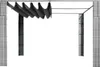 vidaXL Pavillon mit Dach Poly Rattan 300x300x220 cm Grau Produktbild-Vorschau 1