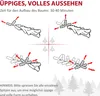 Diagrams showing how to fluff out artificial Christmas tree branches. Náhled obrázku produktu