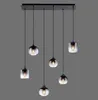 Hängeleuchte schwarz, Glas rauch, H 120 cm Produktbild-Vorschau 2