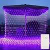 3X2m 200 lampek LED fioletowa kurtyna świetlna 8 trybów Podgląd zdjęcia produktu 1