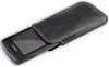 A black leather phone case with a Nokia phone partially inserted. Produktbild-Vorschau