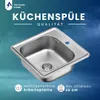 VBChome Lavello da incasso 48x48 Struttura in lino con foro Anteprima dell’immagine prodotto 9