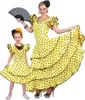 Flamenco Kleid zum Samba Kostüm für Mädchen - Gelb | Produktbild-Vorschau 2