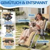 LZQ Gartenliege Klappbar bis 160 kg, Gepolsterter Produktbild-Vorschau 7