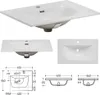 Waschtischunterschrank mit Waschbecken 60cm Produktbild-Vorschau 6